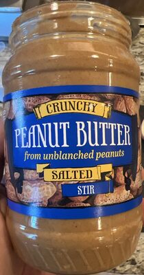 Crunchy Peanut Butter From Unblanched Peanuts Salted