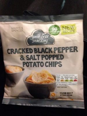 Cracked Black Pepper & Salted Popped Potato Chips