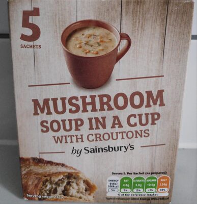 Mushroom Soup In A Cup With Croutons By Sainsbury's