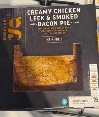 Chicken, Leek & Smoked Bacon Pie