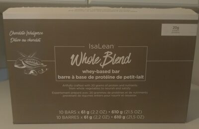 Chocolate Indulgence Isalean Whole Blend Whey-based Bar