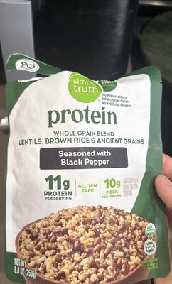 Protein Whole Grain Blend Lentils, Brown Rice & Ancient Grains Seasoned With Bla