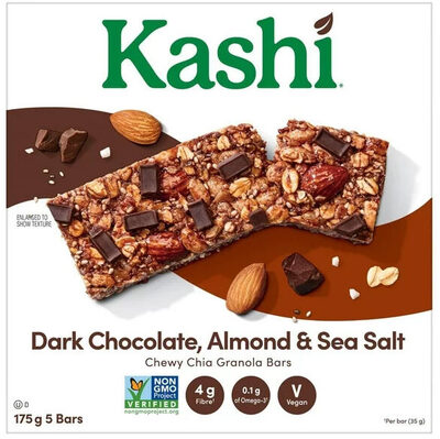 Dark Chocolate, Almond & Sea Salt Chewy Chia Whole Grain Bars