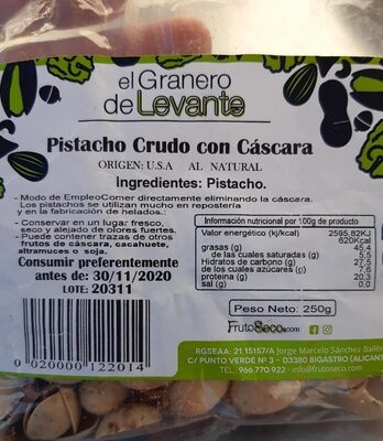 Pistacho Crudo
