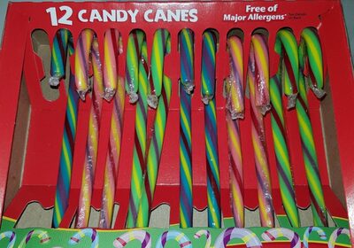 Blu Raspberry, Watermelon, Cherry Candy Canes, Blu Raspberry, Watermelon, Cherry