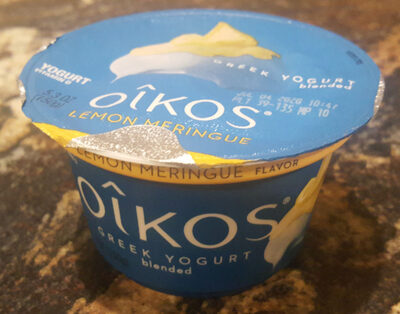 Oikos Greek Yogurt Blended - Lemon Meringue Flavor - Made With Whole Milk, Cane