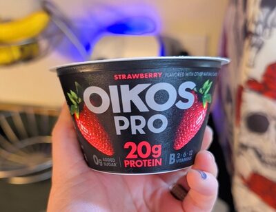 Oikos Pro Strawberry Flavored Greek Yogurt
