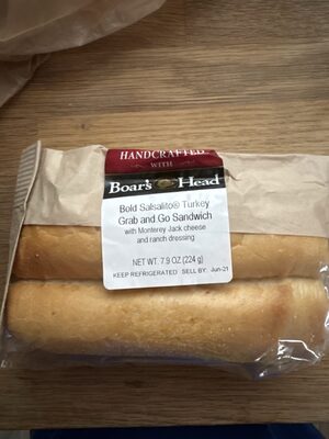 Boar Salsalito Turkey Grab And Go Sandwich