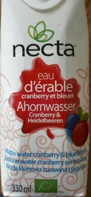 Necta Cranberry & Blueberry Organic Maple Water - 11.2 Fluid Once 12 Pack