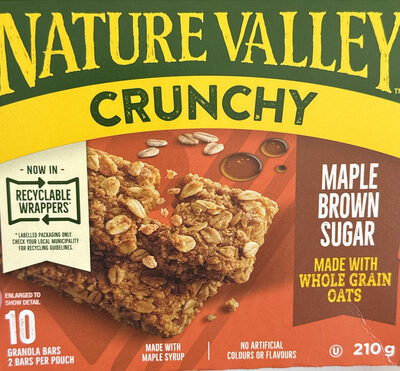 Crunchy Granola Bars Maple Brown Sugar