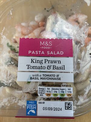 King Prawn Tomato And Basil Pasta Salad