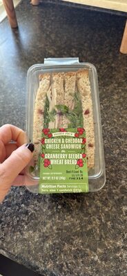 Chicken & Cheddar Cheese Sandwich On Cranberry Seeded Wheat Bread