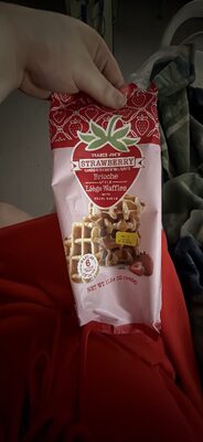 Strawberry Brioche Style Liege Waffles With Pearl Sugar
