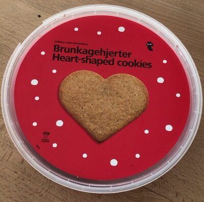 Brunkagehjerter Heart-shaped Cookies
