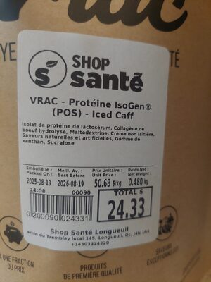 Protéine Isogen - Iced Caff