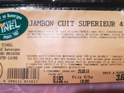 Jambon Cuit Superieur