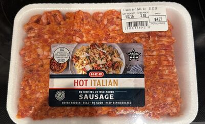 Ground Pork Sausage - Hot Italian