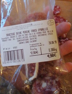Saucisse Sèche Perche Frais