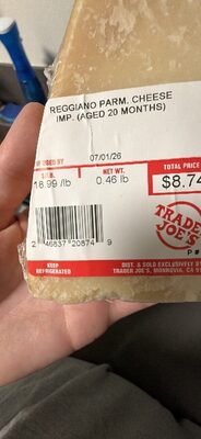 Parmesan Reggiano Raw Milk Cheese