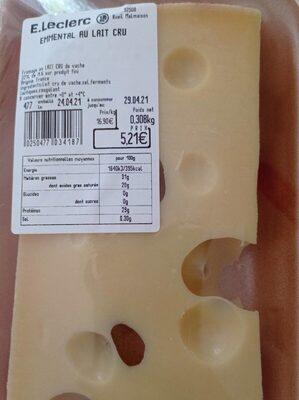 Emmental Au Lait Cru