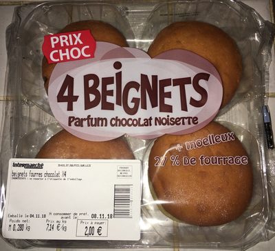 Beignets Fourrés Parfum Chocolat Noisette