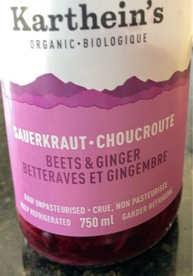 Sauerkraut Beets And Ginger