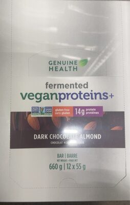 Fermented Vegan Proteins + Dark Chocolate Almond Bar