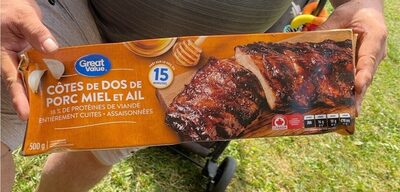 Cotes De Dos De Porc Miel Et Ail