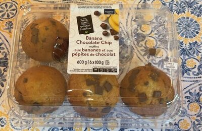 Muffins Aux Bananes Et Aux Pépites De Chocolat