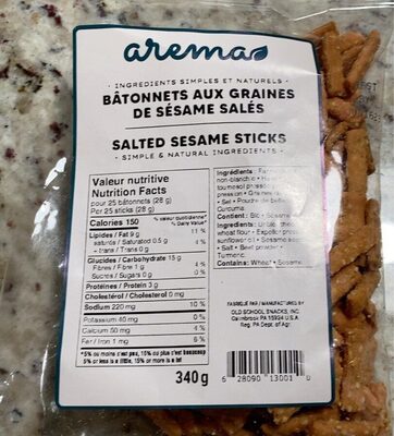 Batonnets Aux Graines De Sesame Sales