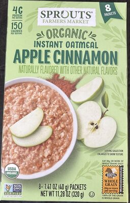 Organic Apple Cinnamon Instant Oatmeal