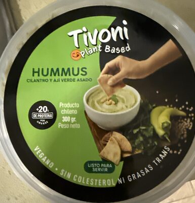 Hummus Cilantro Y Ají Verde Asado
