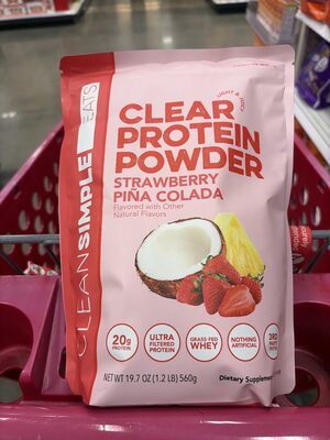 Clean Simple Eats Clear Protein Powder Strawberry Pina Colada
