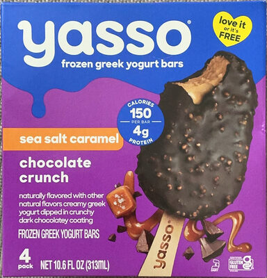 Sea Salt Caramel Chocolate Crunch Frozen Greek Yogurt Bars