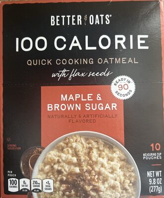 Quick Cooking Oatmeal Maple & Brown Sugar
