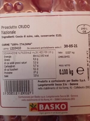 Prosciutto Crudo