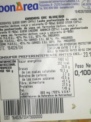 Dados De Queso