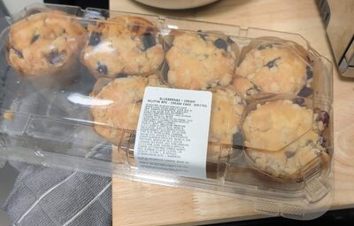 Blueberries + Cream Muffin 8pk - Cream Cake