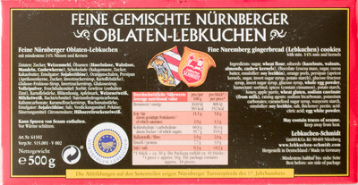Feine Gemischte Nürnberger Oblaten-lebkuchen