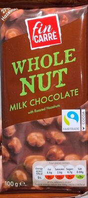 Whole Nut Milk Chocolate With Roasted Hazelnuts