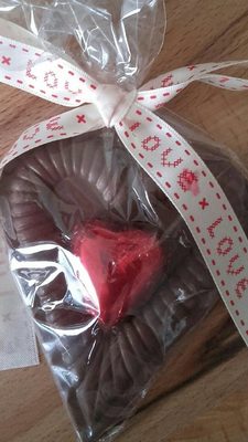 Cœur En Chocolat Au Lait + Cœur Praliné