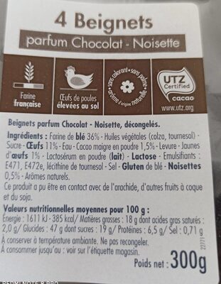 Beignets Parfum Chocolat - Noisette