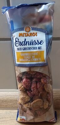 Karamellisierte Erdnüsse Und Karamellisierte Erdnüsse Mit Erdbeergeschmack