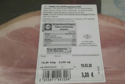 Jambon Traditionnel Fumé Au Bois De Hêtre