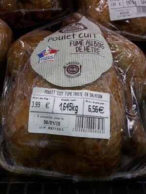 Poulet Cuit Fumé Traité En Salaison