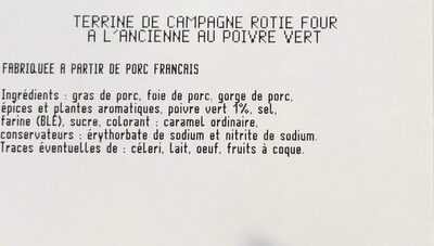 Terrine De Campagne Rotie Four