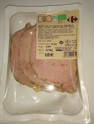 Rôti De Porc Cuit Supérieur. Saumure Et Bruni.