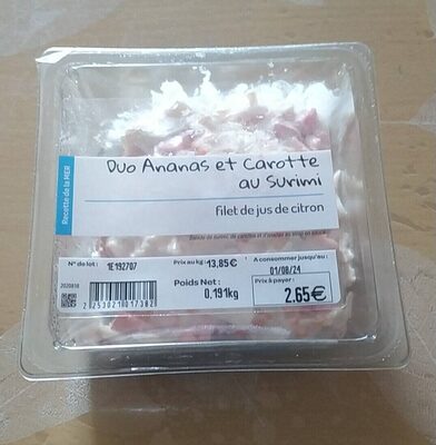 Duo Ananas Et Carotte Au Surimi