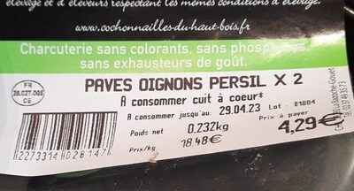 Pavés Oignon Persil X2