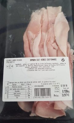 Jambon Cuit Herbes Chiffonnade